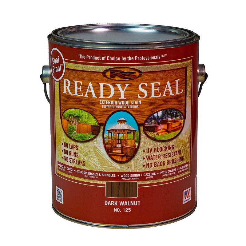 READY SEAL - Ready Seal Goof Proof Semi-Transparent Dark Walnut Oil-Based Penetrating Wood Stain/Sealer 1 gal - Case of 4