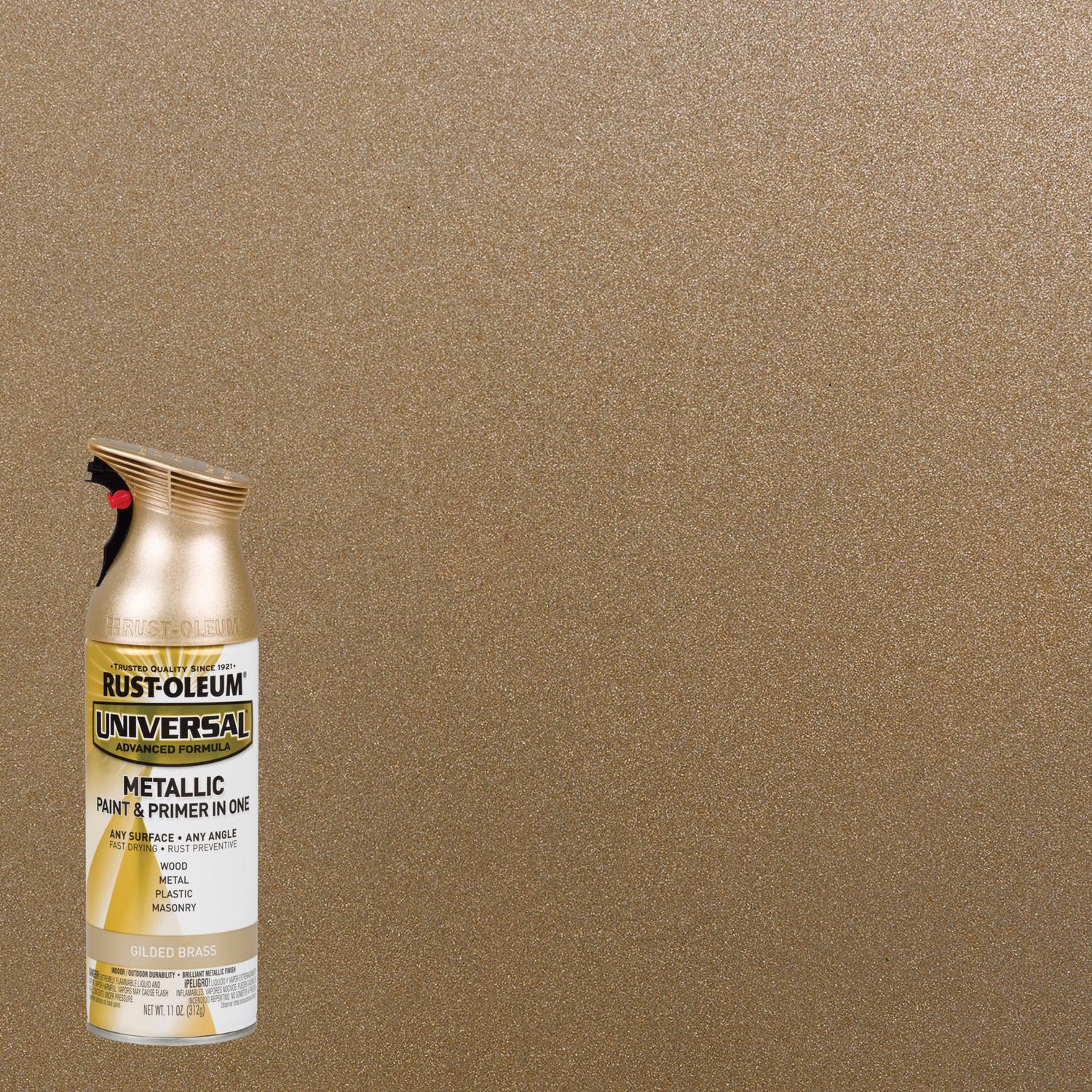 Rust-Oleum Universal Metallic Gilded Brass Spray Paint 11 oz - Case of 6