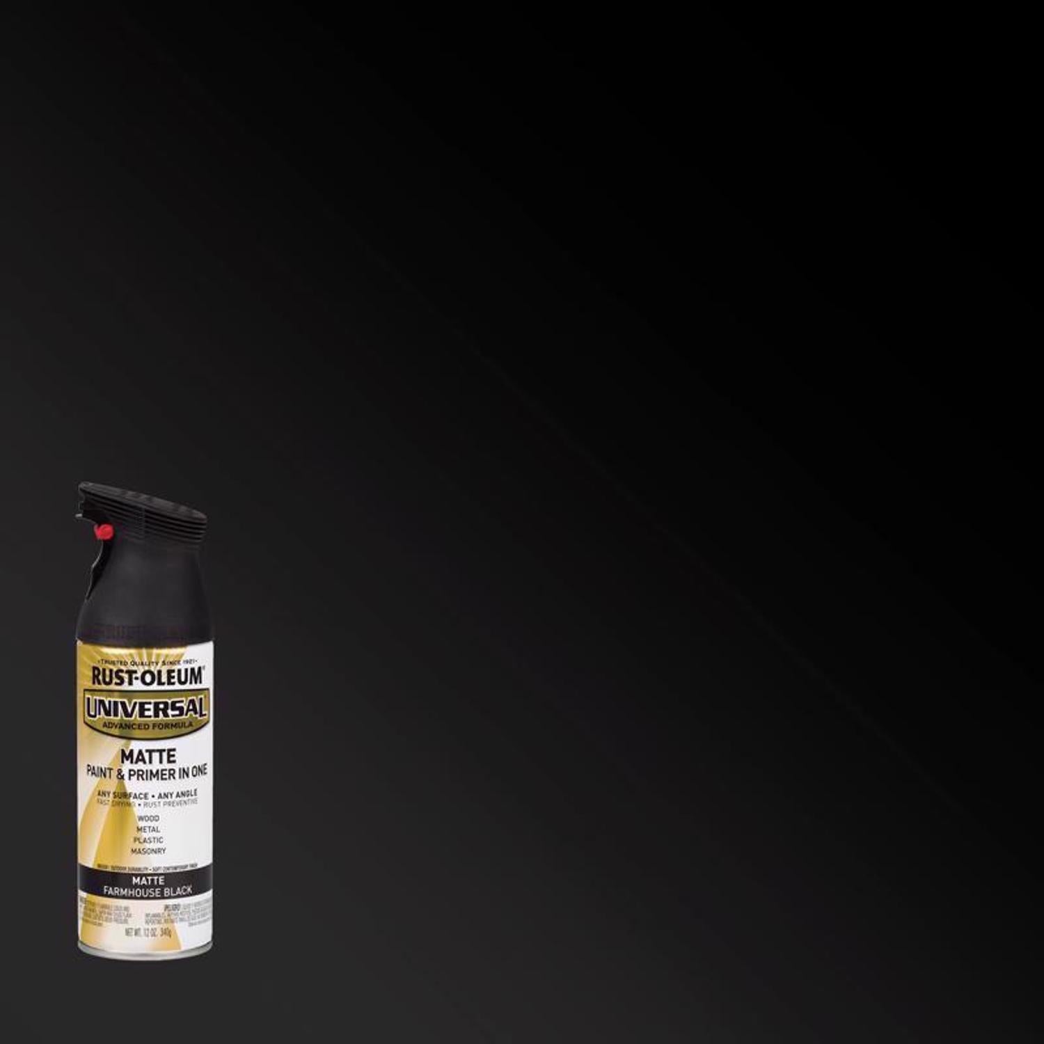Rust-Oleum Universal Matte Farmhouse Black Spray Paint 12 oz - Case of 6