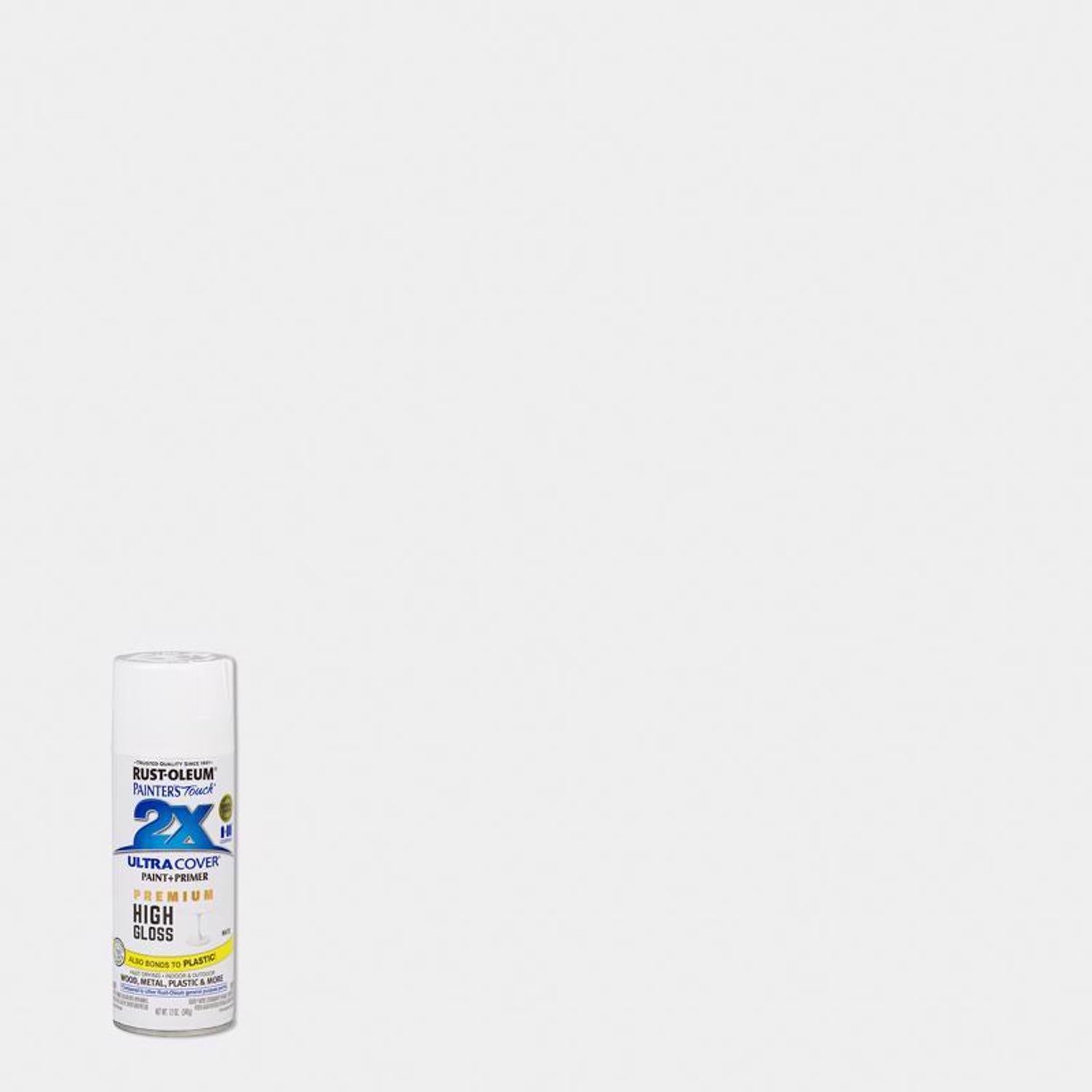 Rust-Oleum Painter's Touch 2X Ultra Cover High-Gloss White Paint+Primer Spray Paint 12 oz - Case of 6