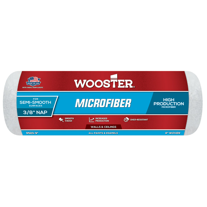 WOOSTER - Wooster Microfiber 9 in. W X 3/8 in. Regular Paint Roller Cover 1 pk