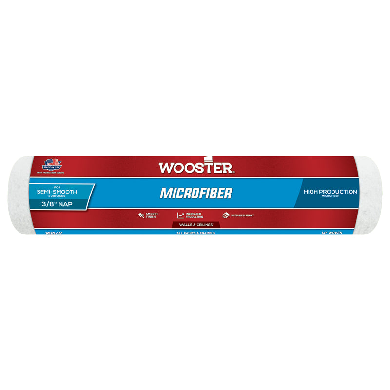 WOOSTER - Wooster Microfiber 14 in. W X 3/8 in. Paint Roller Cover 1 pk - Case of 6