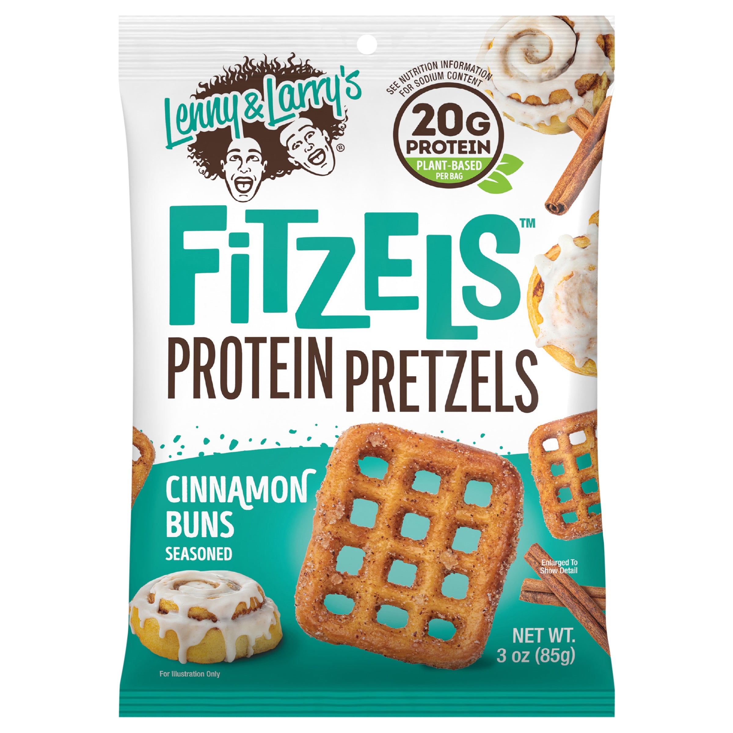 Lenny & Larry's FITZELS™ Protein Pretzels Cinnamon Buns, 3oz - Case of 8