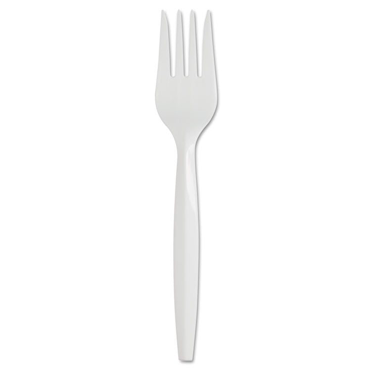 Dixie - SmartStock Plastic Cutlery Refill, Fork, 5.8", Series-B Mediumweight, White, 40/Pack, 24 Packs/Carton