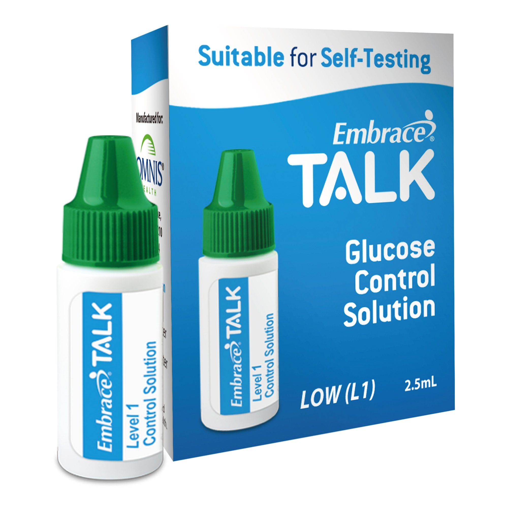 Omnis Health - Blood Glucose Control Solution Embrace® Talk 2.5 mL Level 1 [1/EA]