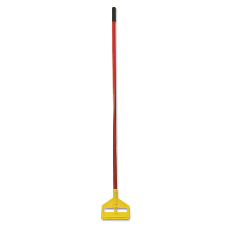 Rubbermaid Commercial - Invader Fiberglass Side-Gate Wet-Mop Handle, 60", Red/Yellow