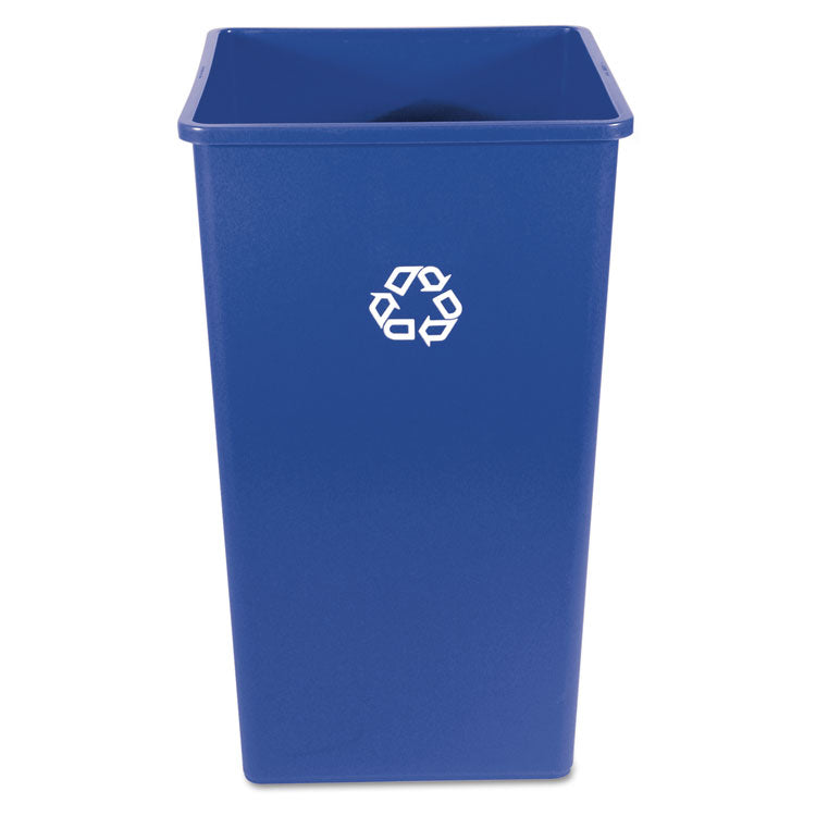 Rubbermaid Commercial - Square Recycling Container, 50 gal, Plastic, Blue