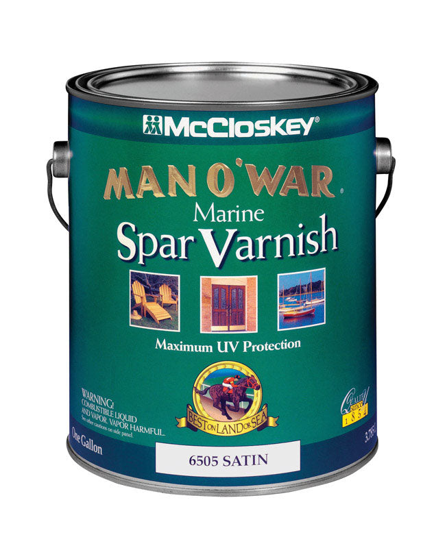 MAN O' WAR - McCloskey Man O' War Satin Clear Marine Spar Varnish 1 gal - Case of 2 [080.0006505.007]