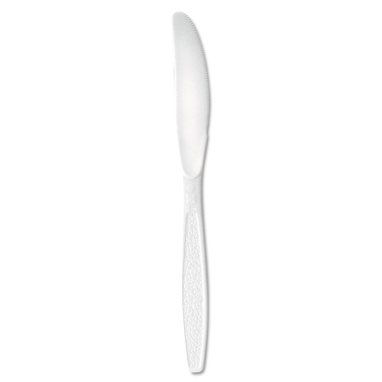 Dart - Extra-Heavy Polystyrene Knives, White, Guildware Design, Bulk, 1,000/Case