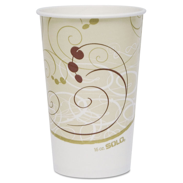 Dart - Symphony Paper Cold Cups, 16 oz,  White/Beige, 50/Sleeve, 20 Sleeves/Carton