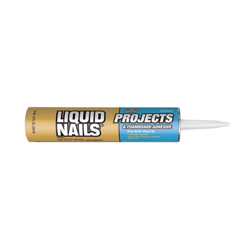 LIQUID NAILS - Liquid Nails Projects & Foamboard High Strength Latex Adhesive 10 oz - Case of 12