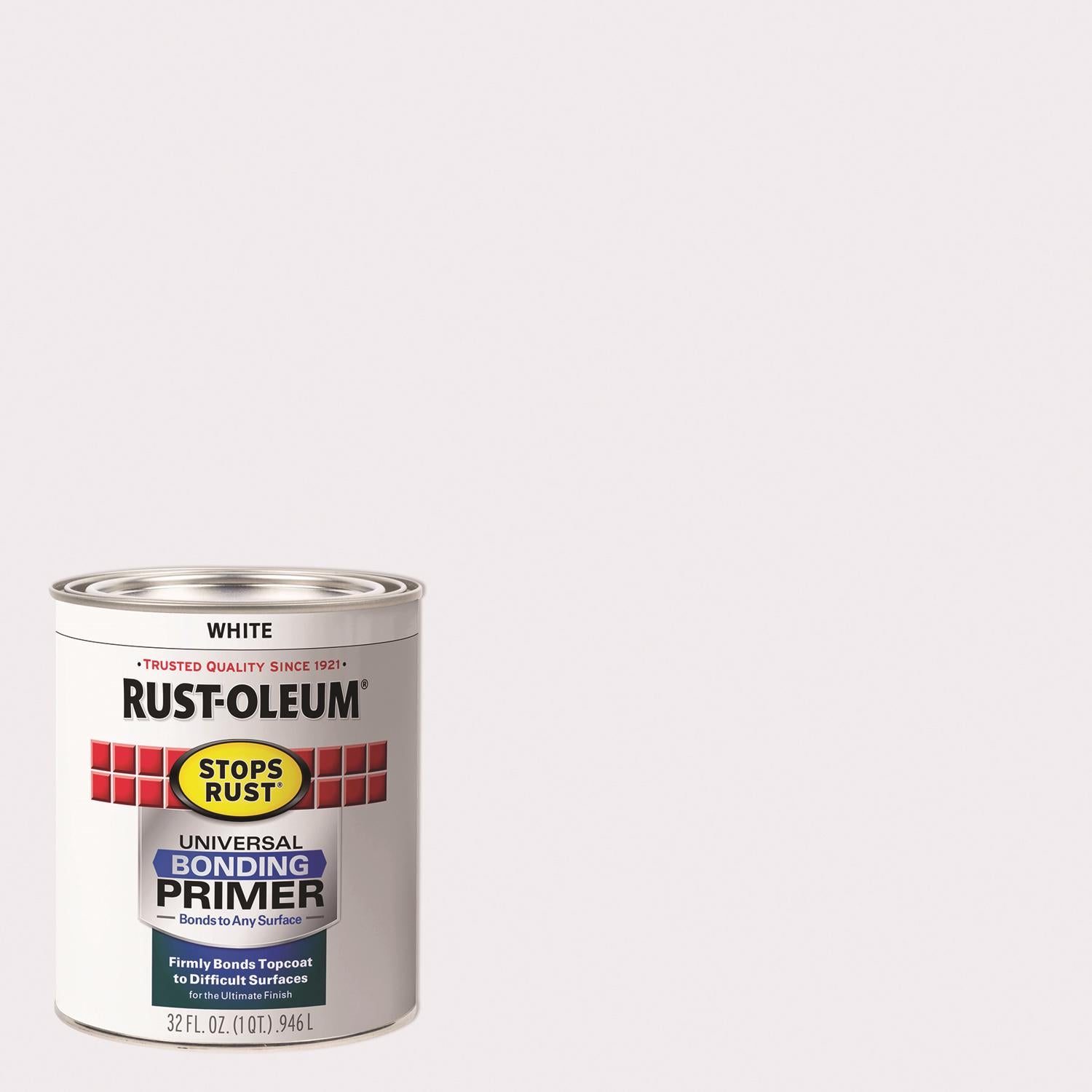 Rust-Oleum Stops Rust White Flat Water-Based Bonding Primer 1 qt - Case of 2