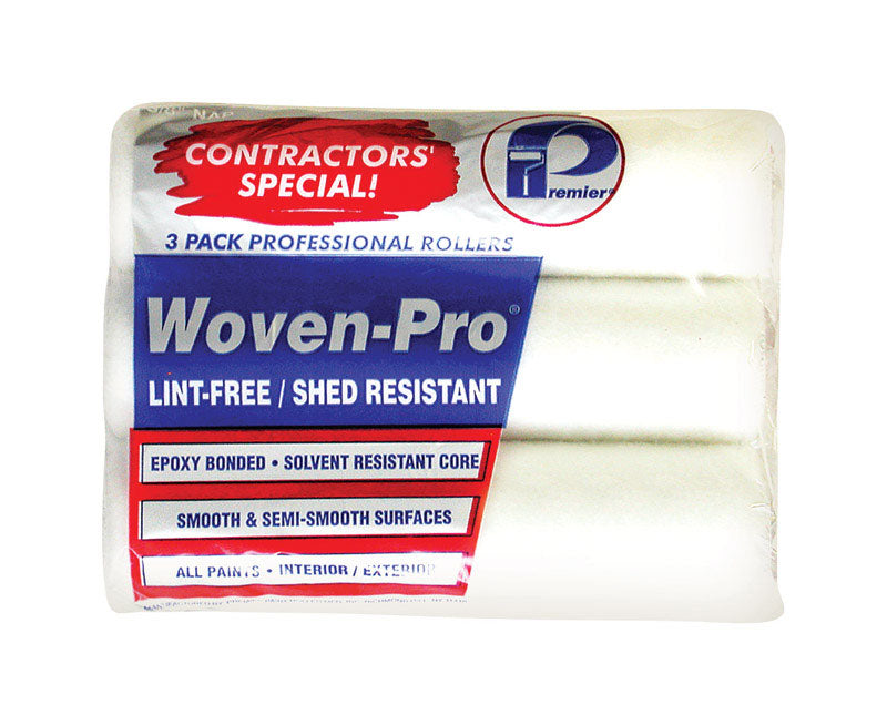 PREMIER - Premier Woven-Pro Polyester 9 in. W X 3/8 in. Paint Roller Cover 3 pk