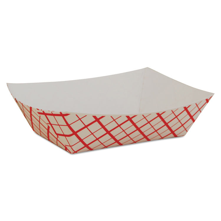 SCT - Paper Food Baskets, 0.5 lb Capacity, 4.58 x 3.2 x 1.25, Red/White Checkerboard, 1,000/Carton