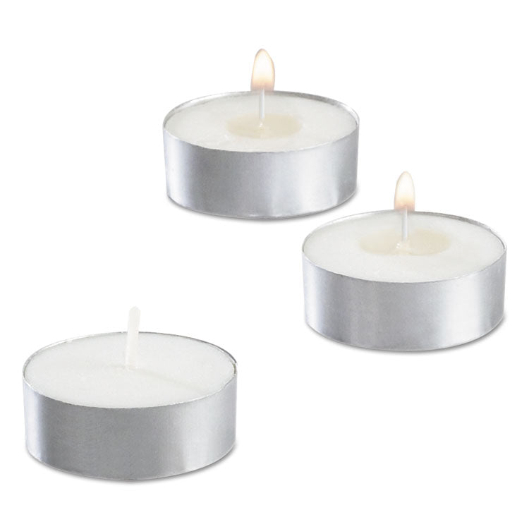 Sterno - Tealight Candle, 5 Hour Burn, 0.5"h, White, 50/Pack, 10 Packs/Carton