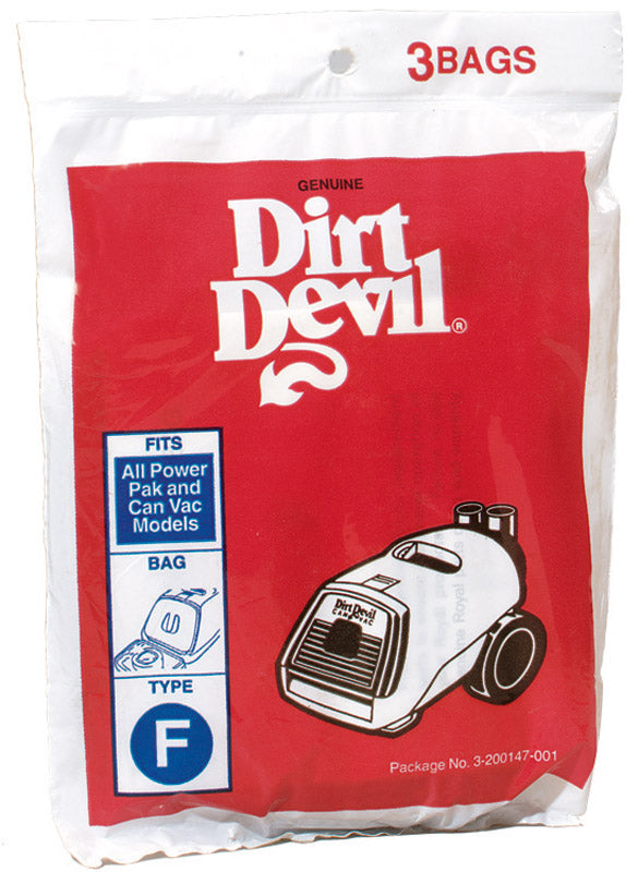 DIRT DEVIL - Dirt Devil Vacuum Bag For For Canister Vacuums 3 pk