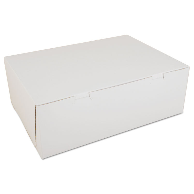 SCT - Non-Window Bakery Boxes, 14.5 x 10.5 x 5, White, Paper, 100/Carton