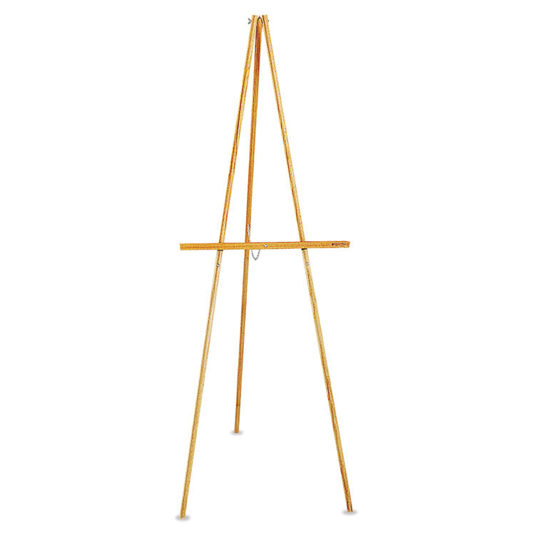 Quartet - Lightweight Tripod Floor Easel, 64" High, Natural Oak