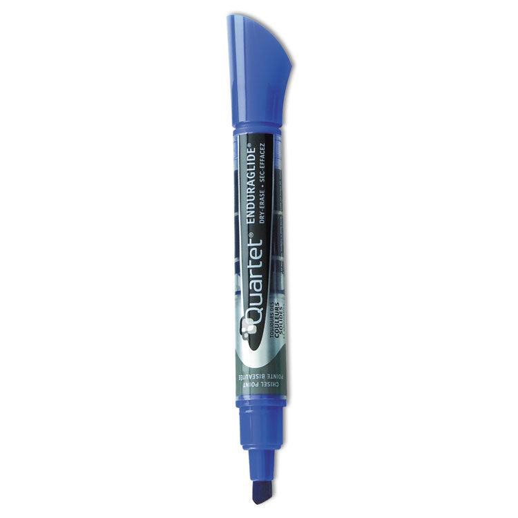 Quartet - EnduraGlide Dry Erase Marker, Broad Chisel Tip, Blue, Dozen