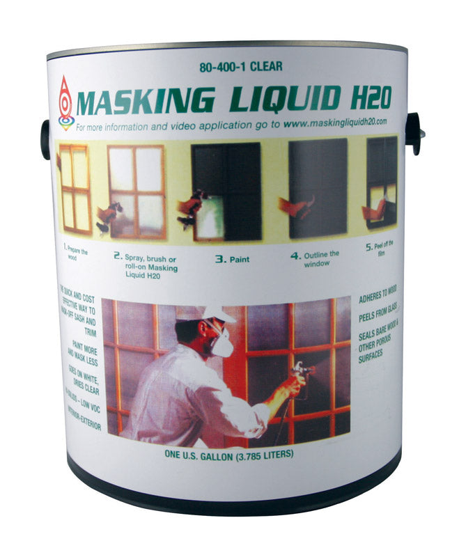 ASSOCIATED PAINTS - Associated Paint Clear Water-Based Acrylic Masking Liquid H2O 1 gal - Case of 4