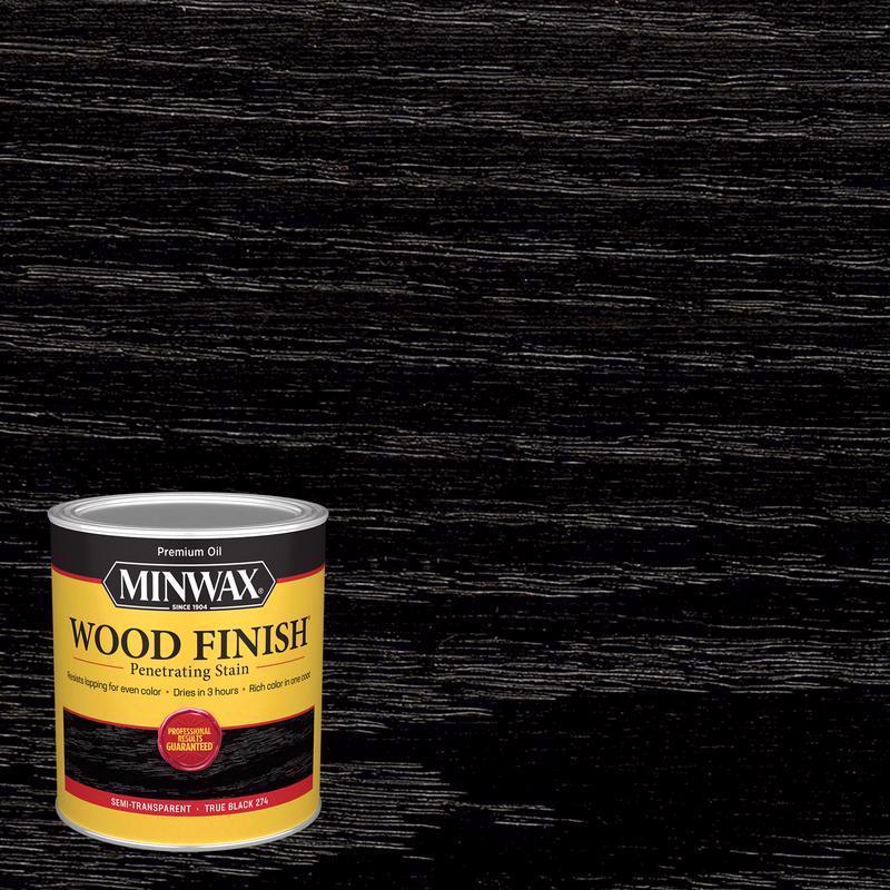 MINWAX - Minwax Wood Finish Semi-Transparent True Black Oil-Based Penetrating Wood Finish 1 qt