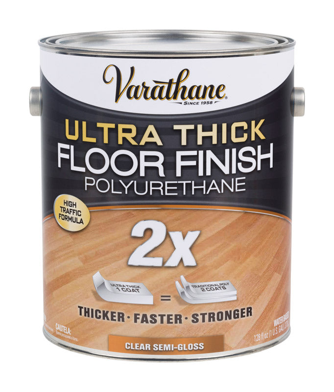 VARATHANE - Varathane Semi-Gloss Clear Water-Based Floor Paint 1 gal - Case of 2