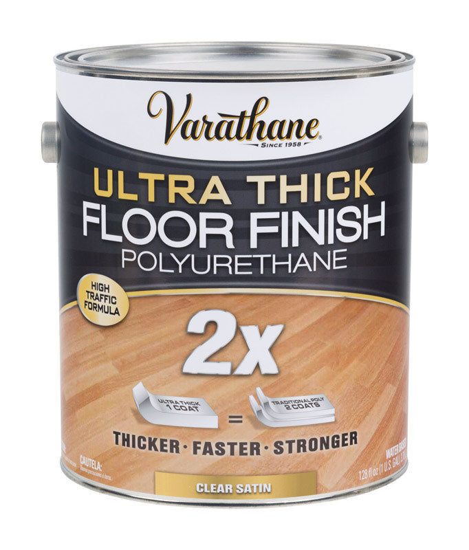 VARATHANE - Varathane Transparent Satin Clear Water-Based Acrylic Urethane Floor Finish 1 gal - Case of 2