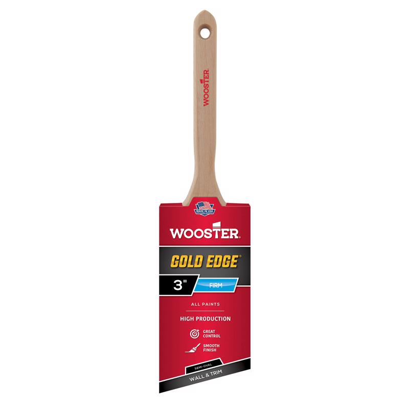 WOOSTER - Wooster Gold Edge 3 in. Firm Semi-Oval Angle Paint Brush