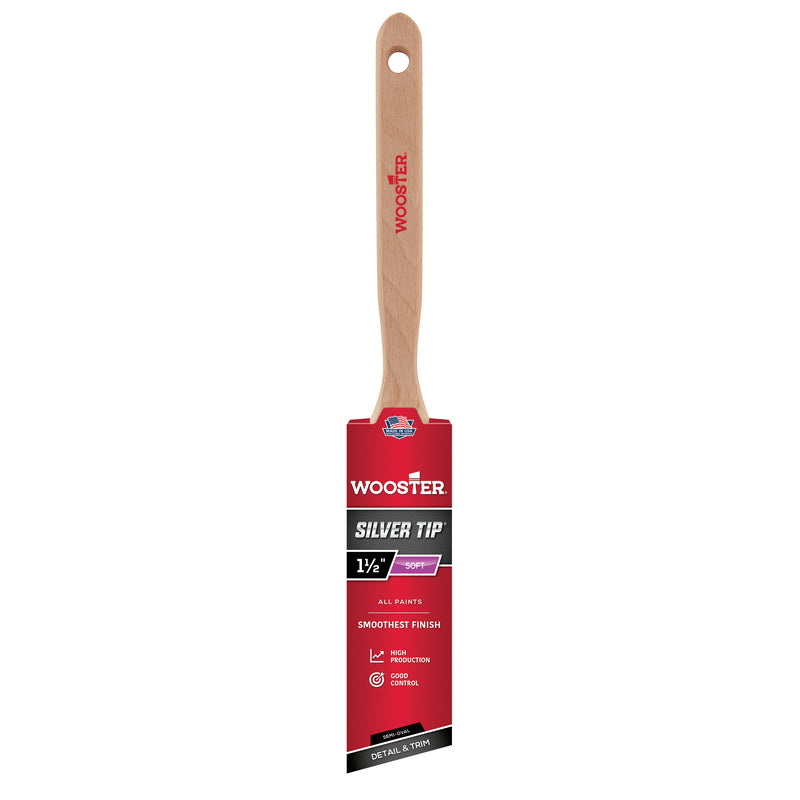 WOOSTER - Wooster Silver Tip 1-1/2 in. Soft Semi-Oval Angle Paint Brush