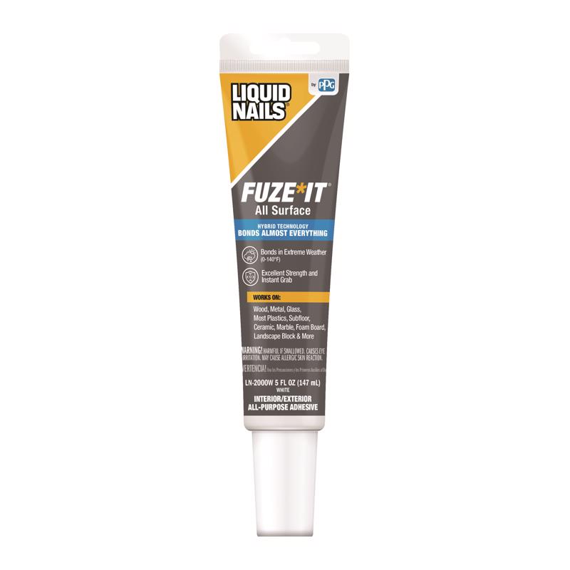 LIQUID NAILS - Liquid Nails Fuze It Synthetic Elastomeric Polymer Multi-Surface Adhesive 5 oz