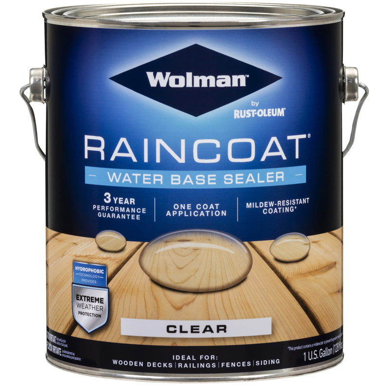 WOLMAN - Wolman RainCoat Clear Water-Based Wood Sealant 1 gal - Case of 4