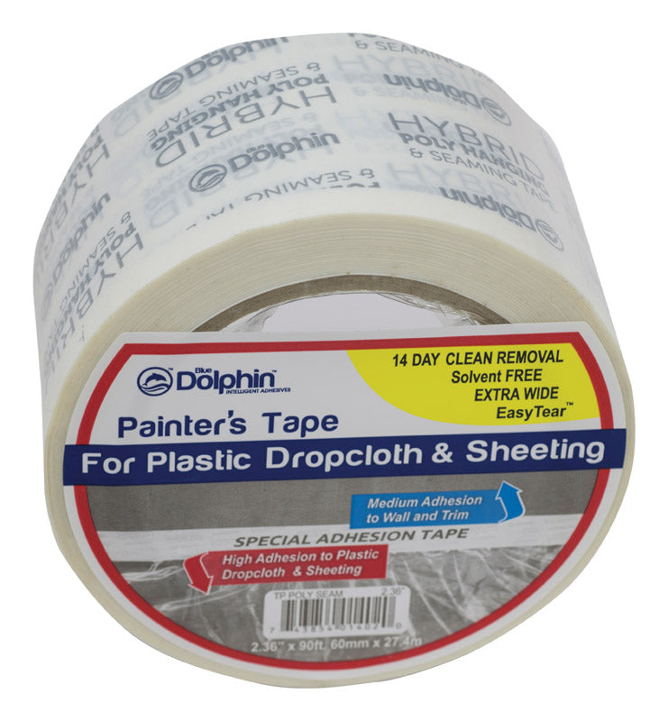 BLUE DOLPHIN - Blue Dolphin 2.36 in. W X 90 ft. L White High Strength Painter's Tape 1 pk