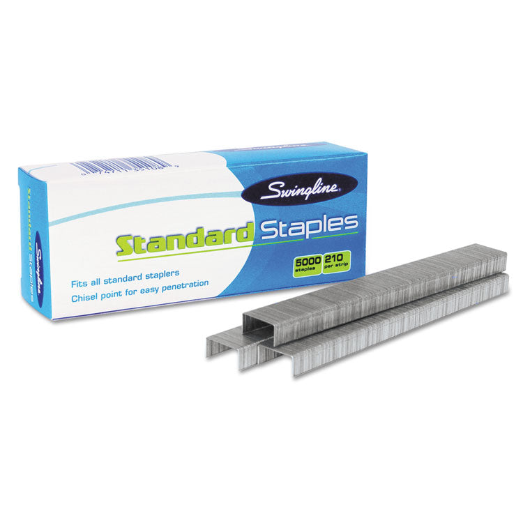 Swingline - S.F. 1 Standard Staples, 0.25" Leg, 0.5" Crown, Steel, 5,000/Box