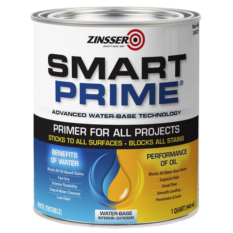 ZINSSER - Zinsser Smart Prime White Water-Based Primer 1 qt - Case of 6