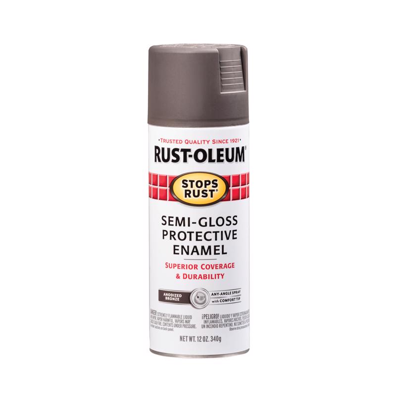 RUST-OLEUM - Rust-Oleum Stops Rust Semi-Gloss Anodized Bronze Spray Paint 12 oz