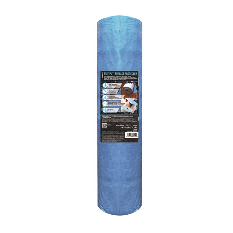 TRIMACO - Trimaco Stay Put Surface Protector 39.37 in. W X 54.13 ft. L Plastic Blue 1 pk