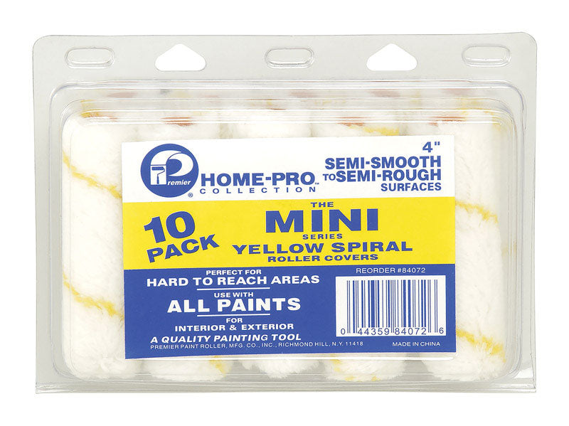 PREMIER - Premier Home-Pro Fabric 4 in. W Mini Paint Roller Cover 10 pk