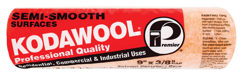 PREMIER - Premier Kodawool Polyester 9 in. W X 3/8 in. Paint Roller Cover 1 pk - Case of 36