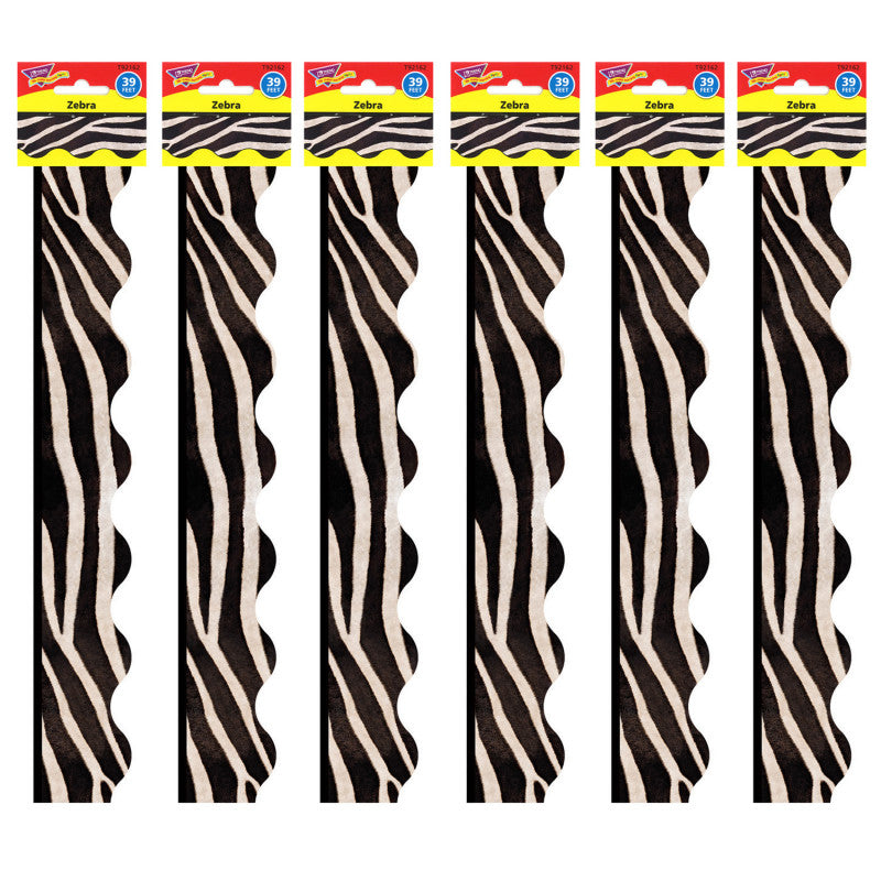 TREND - Zebra Terrific Trimmers®, 39 Feet Per Pack, 6 Packs