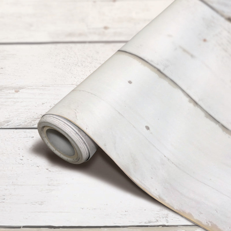 TEACHER CREATED RESOURCES - Peel and Stick Decorative Paper Roll, 17-1/2" x 10 ft, White Shiplap