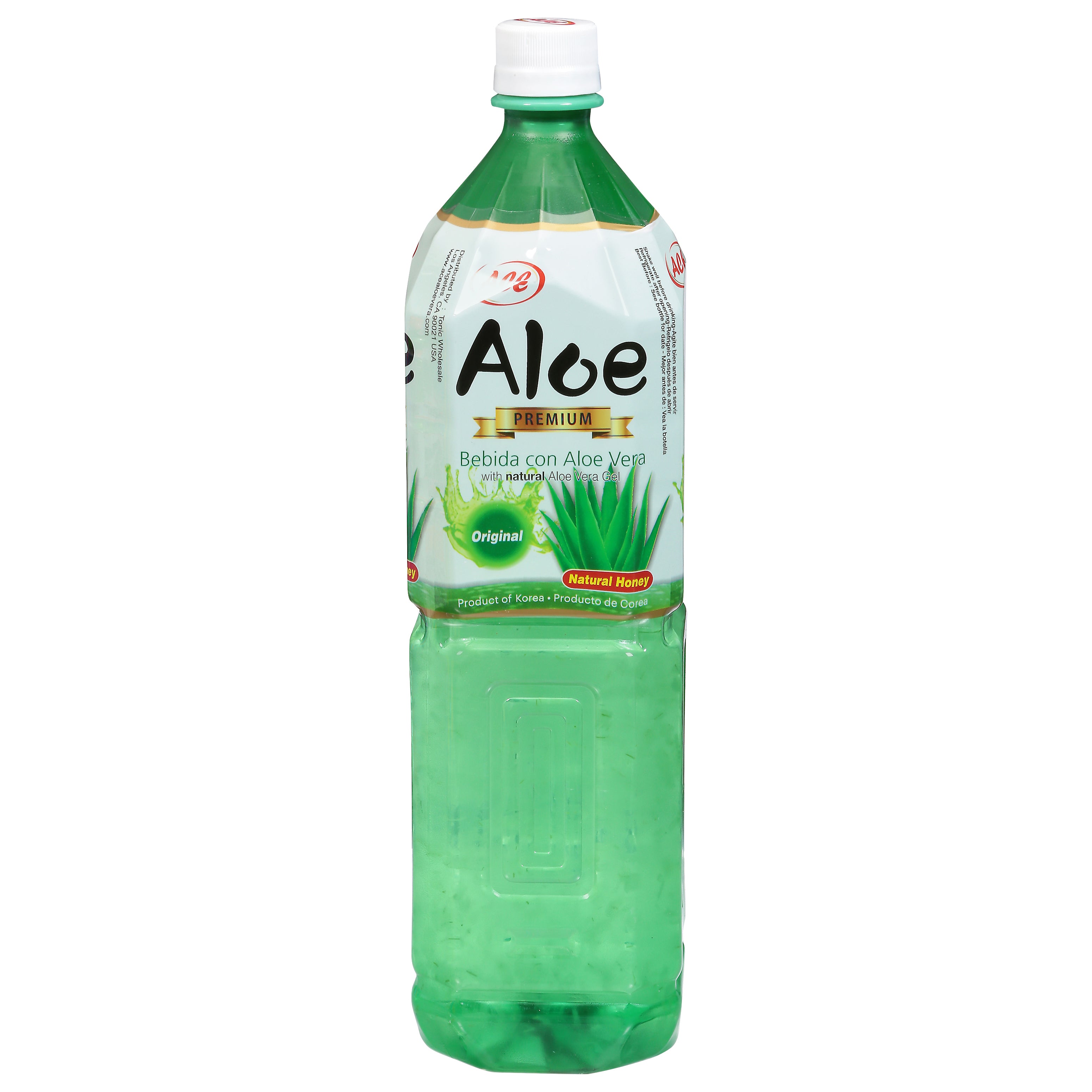 Ace Natural Honey Original Aloe Vera Drink with Natural Aloe Vera Gel 52.9 fl oz - Case of 12
