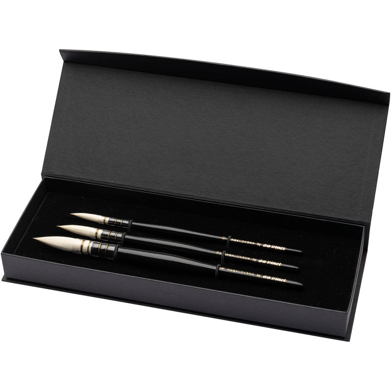 Artist Signature Collection by Viktoria Kagalovska, Fashion Illustration Brushes, Assorted, 3 Brush Set in Gift Box