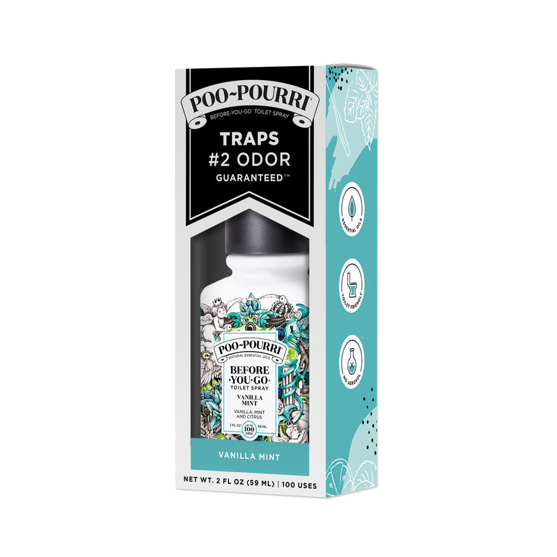 POO-POURRI - Poo-Pourri Vanilla Mint Scent Odor Eliminator 2 oz Liquid - Case of 12