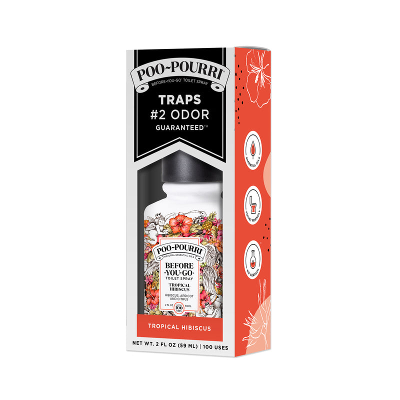 POO-POURRI - Poo-Pourri Tropical Hibiscus Scent Odor Eliminator 2 oz Liquid - Case of 12