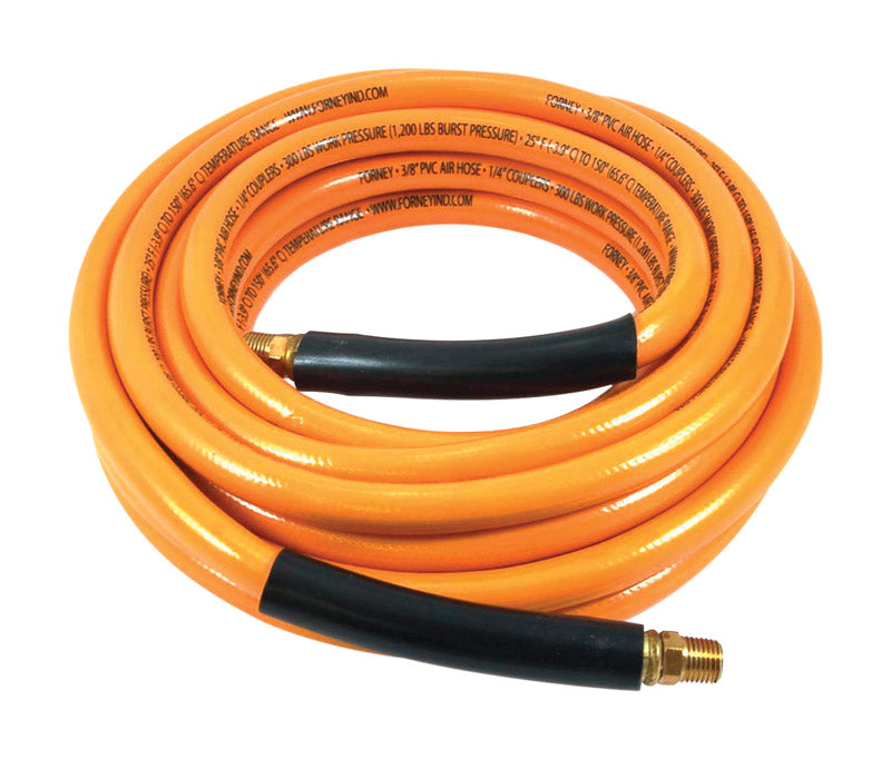 FORNEY - Forney 25 ft. L X 3/8 in. D PVC Air Hose 1200 psi Yellow