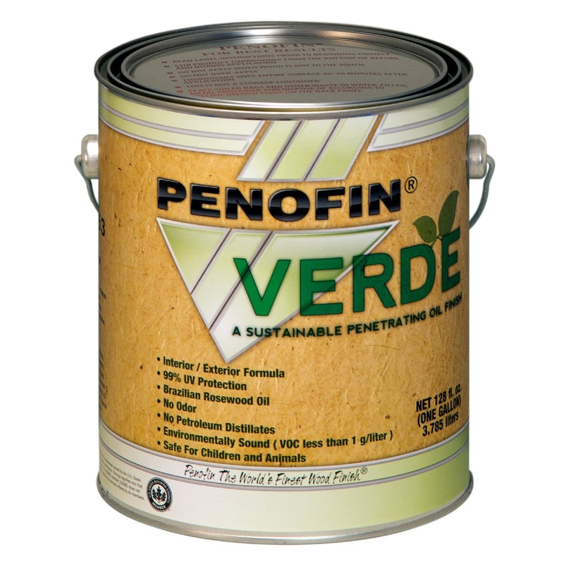 PENOFIN - Penofin Verde Semi-Transparent Ebony Oil-Based Penetrating Wood Stain 1 gal - Case of 4