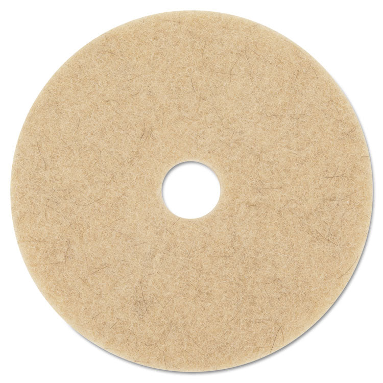 3M - Ultra High-Speed Natural Blend Floor Burnishing Pads 3500, 27" Diameter, Tan, 5/Carton