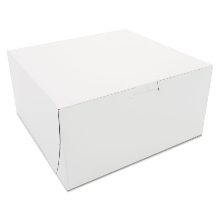 SCT - White One-Piece Non-Window Bakery Boxes, 8 x 8 x 4, White, Paper, 250/Carton