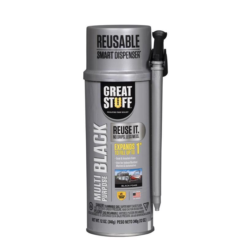 GREAT STUFF - Great Stuff Smart Dispenser Black Polyurethane Multipurpose Foam Sealant 12 oz - Case of 12