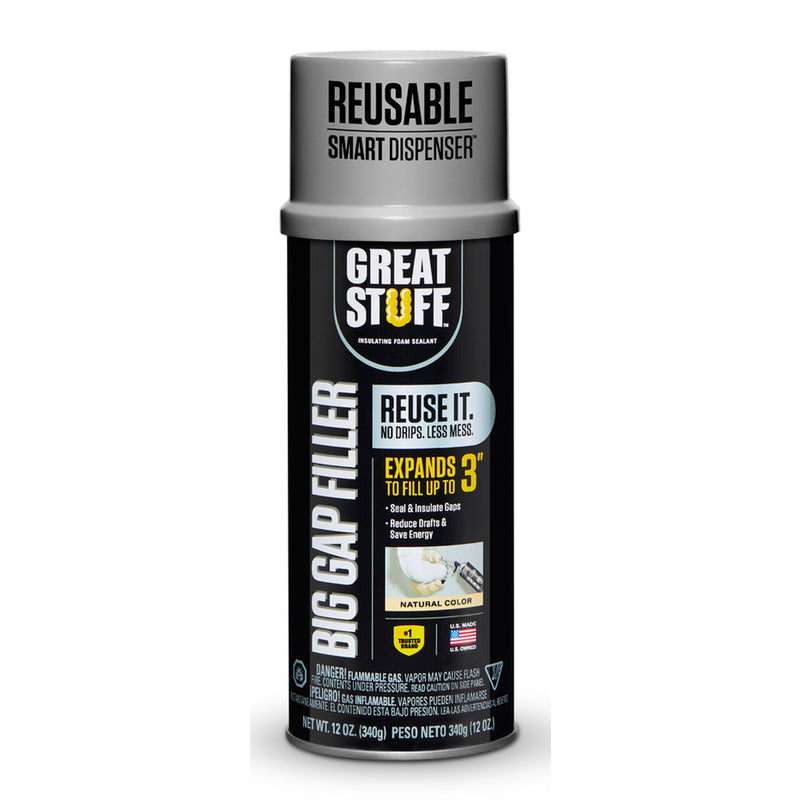 GREAT STUFF - Great Stuff Smart Dispenser Ivory Polyurethane Insulating Foam Sealant 12 oz - Case of 12 [99108860]